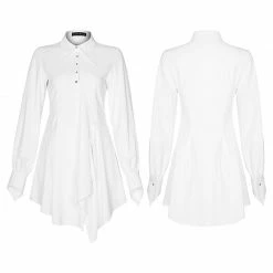 Punkravestore Asymmetric Lower Hem Shirtdress