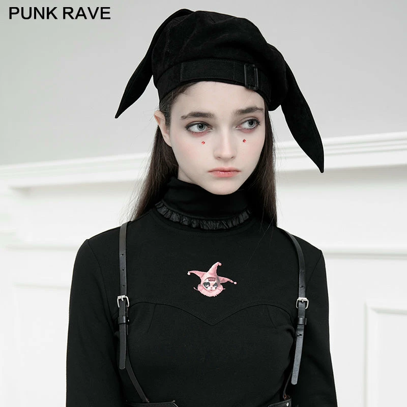 Punkravestore Clown Hat Structure Beret Hat & Caps 5 Punkravestore Clown Hat Structure Beret Hat & Caps