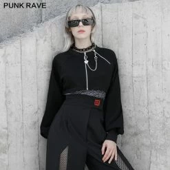 Punkravestore Double Zippers Cardigan Hoodie Family Outfits