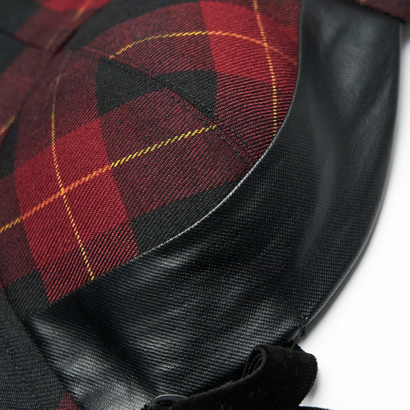 Punkravestore "PUNK" Series Plaid Elastic Shoulder Strap Corset Vest Women 7 Punkravestore "PUNK" Series Plaid Elastic Shoulder Strap Corset Vest Women