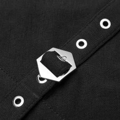 Punkravestore Punk Cross-shoulder Strap Long Sleeve T-shirt