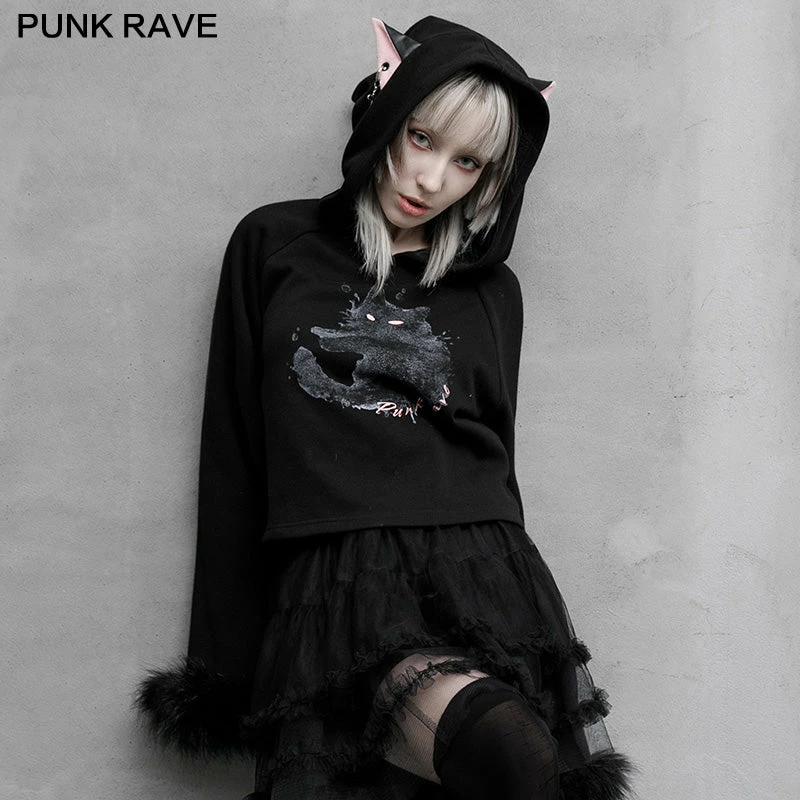 Punkravestore Cat Print Loose Plus Velvet Sweater Family Outfits 13 Punkravestore Cat Print Loose Plus Velvet Sweater Family Outfits