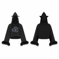 Punkravestore Cat Print Loose Plus Velvet Sweater Family Outfits 35 Punkravestore Cat Print Loose Plus Velvet Sweater Family Outfits