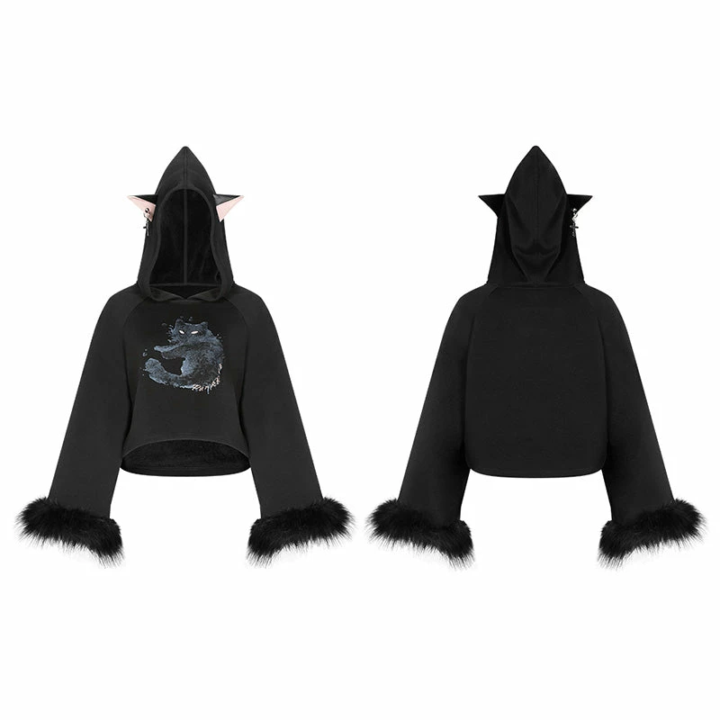 Punkravestore Cat Print Loose Plus Velvet Sweater Family Outfits 16 Punkravestore Cat Print Loose Plus Velvet Sweater Family Outfits