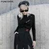 Punkravestore Fake Two Pieces Long T-shirts