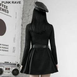 Punkravestore Fake Two Pieces Long T-shirts