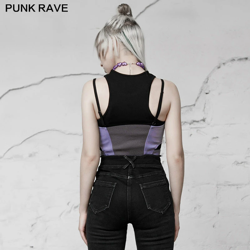 Punkravestore Women "Millennium E-Worm" Half-breast Cup Hollow Top 10 Punkravestore Women "Millennium E-Worm" Half-breast Cup Hollow Top