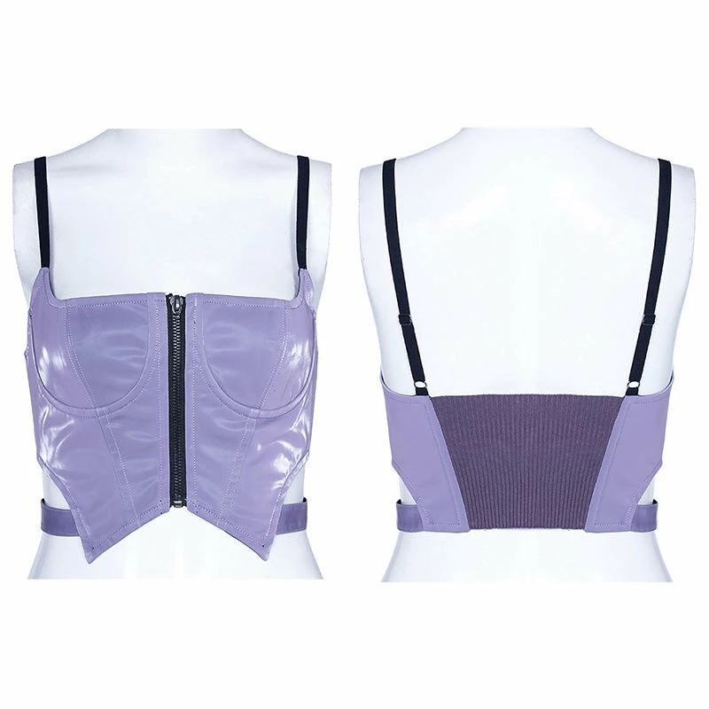 Punkravestore Women "Millennium E-Worm" Half-breast Cup Hollow Top 11 Punkravestore Women "Millennium E-Worm" Half-breast Cup Hollow Top