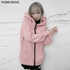 Punkravestore Dark Rabbit Print Coat Family Outfits
