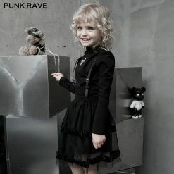 Punkravestore "Magic Doll" Childrenwear Strap Mesh Bubble Skirt Family Outfits