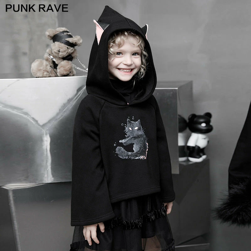 Punkravestore Cat Print Loose Plus Velvet Sweater Family Outfits 3 Punkravestore Cat Print Loose Plus Velvet Sweater Family Outfits
