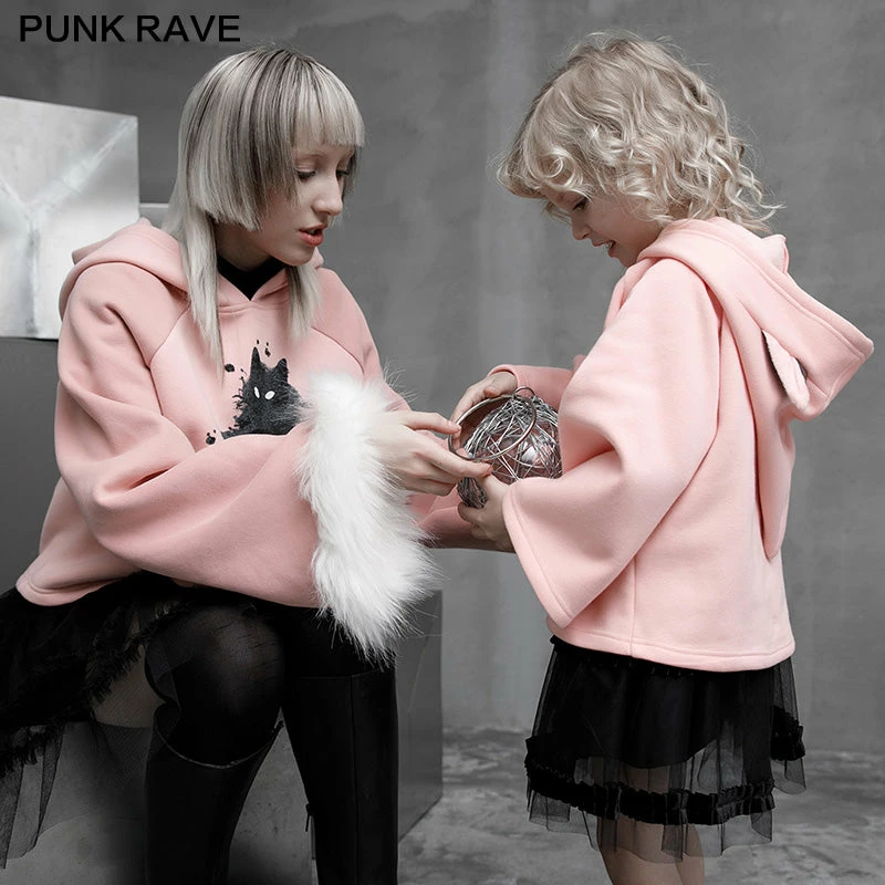 Punkravestore Cat Print Loose Plus Velvet Sweater Family Outfits 9 Punkravestore Cat Print Loose Plus Velvet Sweater Family Outfits