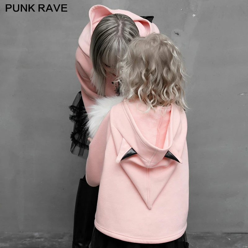 Punkravestore Cat Print Loose Plus Velvet Sweater Family Outfits 10 Punkravestore Cat Print Loose Plus Velvet Sweater Family Outfits