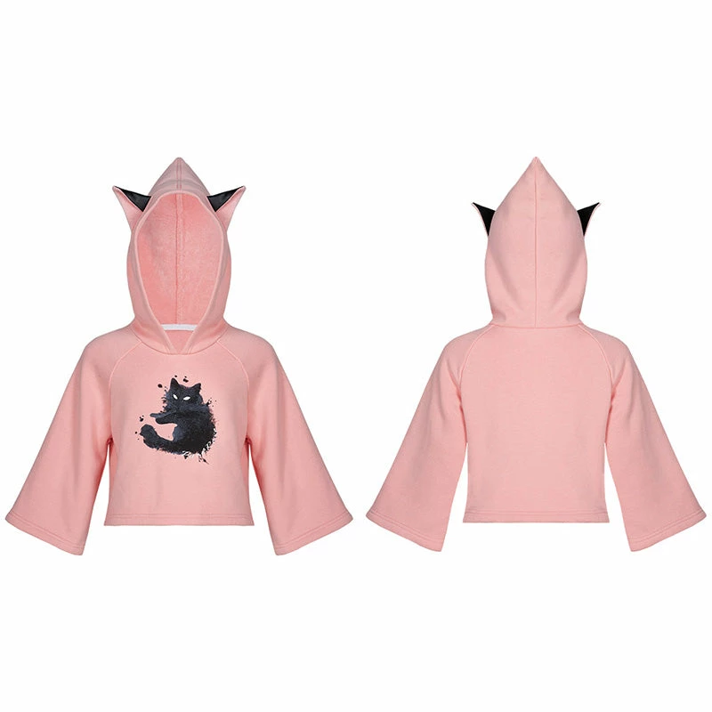 Punkravestore Cat Print Loose Plus Velvet Sweater Family Outfits 11 Punkravestore Cat Print Loose Plus Velvet Sweater Family Outfits