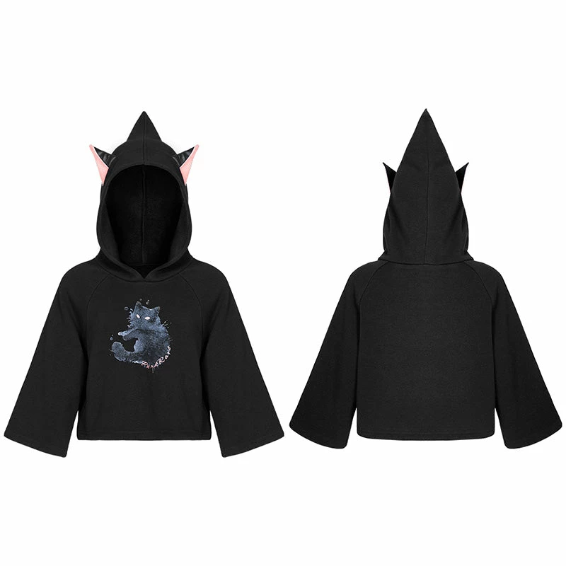 Punkravestore Cat Print Loose Plus Velvet Sweater Family Outfits 6 Punkravestore Cat Print Loose Plus Velvet Sweater Family Outfits