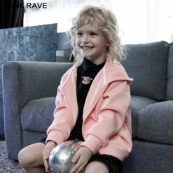 Punkravestore Dark Rabbit Print Coat Family Outfits