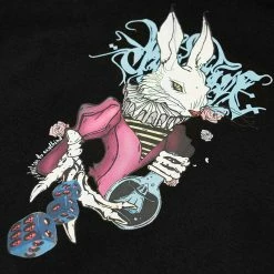 Punkravestore Dark Rabbit Print Coat Family Outfits