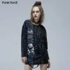 Punkravestore Gothic Loose Print Long Sleeve T-Shirt