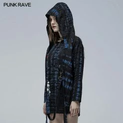 Punkravestore Gothic Loose Print Long Sleeve T-Shirt
