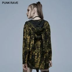 Punkravestore Gothic Loose Print Long Sleeve T-Shirt