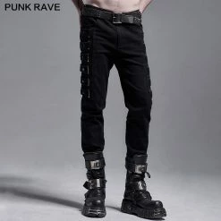 Punkravestore PUNK Woven Elastic Trousers