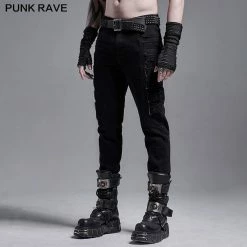 Punkravestore PUNK Woven Elastic Trousers