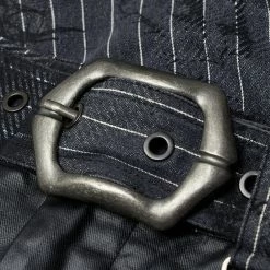 Punkravestore PUNK Print Striped Loose Straight Pants