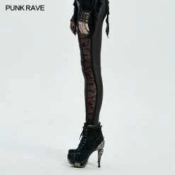 Punkravestore Gothic Burning Flower Leggings