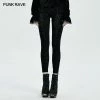Punkravestore Gothic Retro Burn Out Flower Leggings