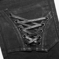 Punkravestore Punk Knee Deconstructed Hollow Denim Trousers 11 Punkravestore Punk Knee Deconstructed Hollow Denim Trousers