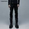 Punkravestore Dark Elastic Woven Long Pants