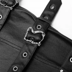 Punkravestore Gothic Goth Elastic Woven Long Pants