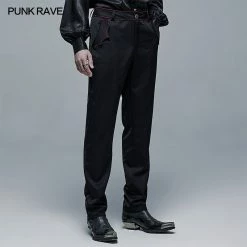 Punkravestore Gothic Goth Cout Bat Pocket Pants