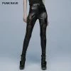 Punkravestore Goth Skinny Imitation Leather Pants Gothic