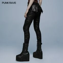 Punkravestore Daily Gothic Ragged Leggings