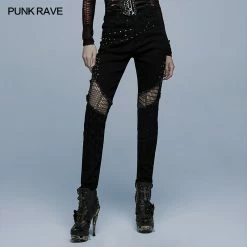 Punkravestore Punk Heavy Metal Denim Trousers