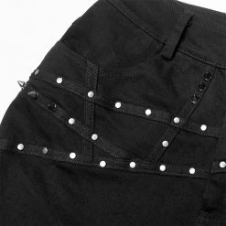 Punkravestore Punk Heavy Metal Denim Trousers