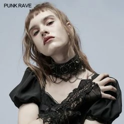 Punkravestore Women Dark Lolita Collar