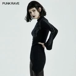 Punkravestore Two Wear Irregular Sweaters Gothic