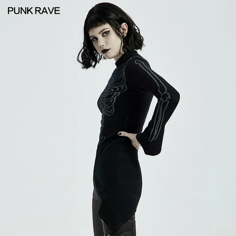 Punkravestore Two Wear Irregular Sweaters Gothic 4 Punkravestore Two Wear Irregular Sweaters Gothic