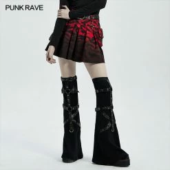 Punkravestore Dip Dye PUNK A Hem Half Skirt