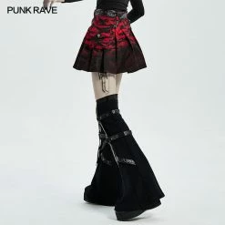 Punkravestore Dip Dye PUNK A Hem Half Skirt