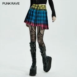 Punkravestore PUNK Plaid Half Skirt