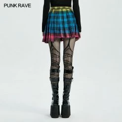 Punkravestore PUNK Plaid Half Skirt