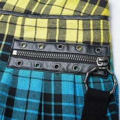 Punkravestore PUNK Plaid Half Skirt