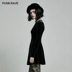 Punkravestore Dark Prajna Embroidery Dress