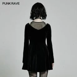 Punkravestore Dark Prajna Embroidery Dress