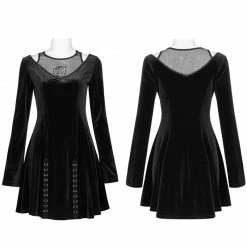 Punkravestore Dark Prajna Embroidery Dress