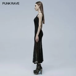 Punkravestore 2022 Goth Daily Slip Dress Gothic