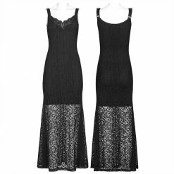 Punkravestore 2022 Goth Daily Slip Dress Gothic